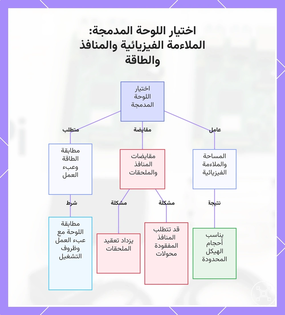 اختيار اللوحة المدمجة: الملاءمة الفيزيائية والمنافذ والطاقة