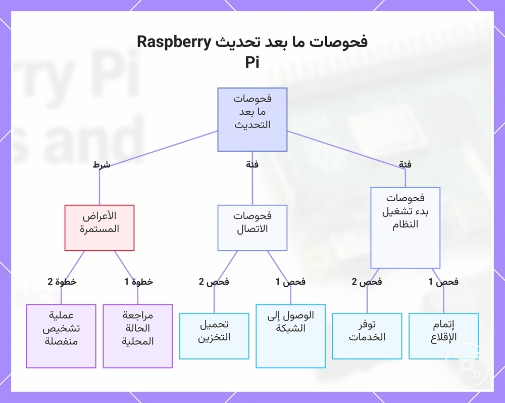 فحوصات ما بعد تحديث Raspberry Pi