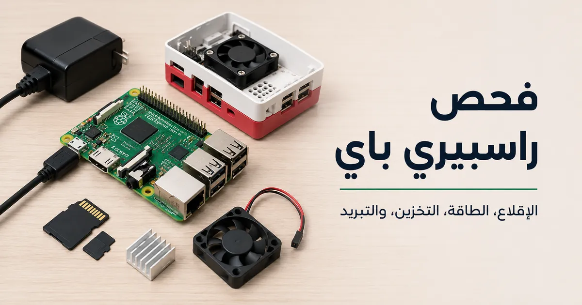 إعداد فحص راسبيري باي يوضح الطاقة والتخزين والتبريد
