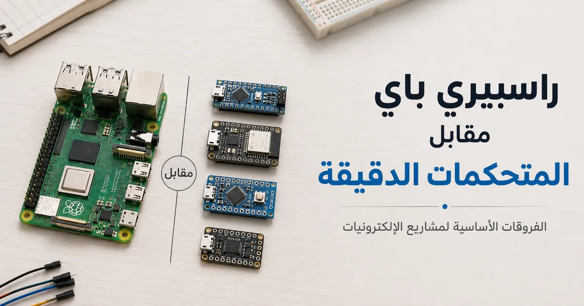 لوحة راسبيري باي مقارنة بلوحات متحكمات دقيقة أصغر لمشاريع الإلكترونيات