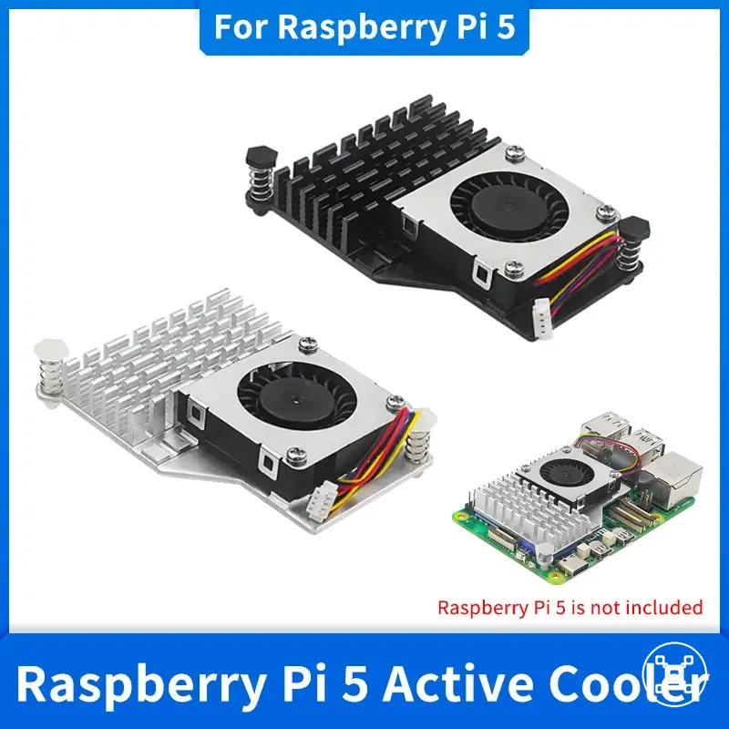 Raspberry Pi 5 Aktivkühler-Lüfter mit Aluminium-Kühlkörper
