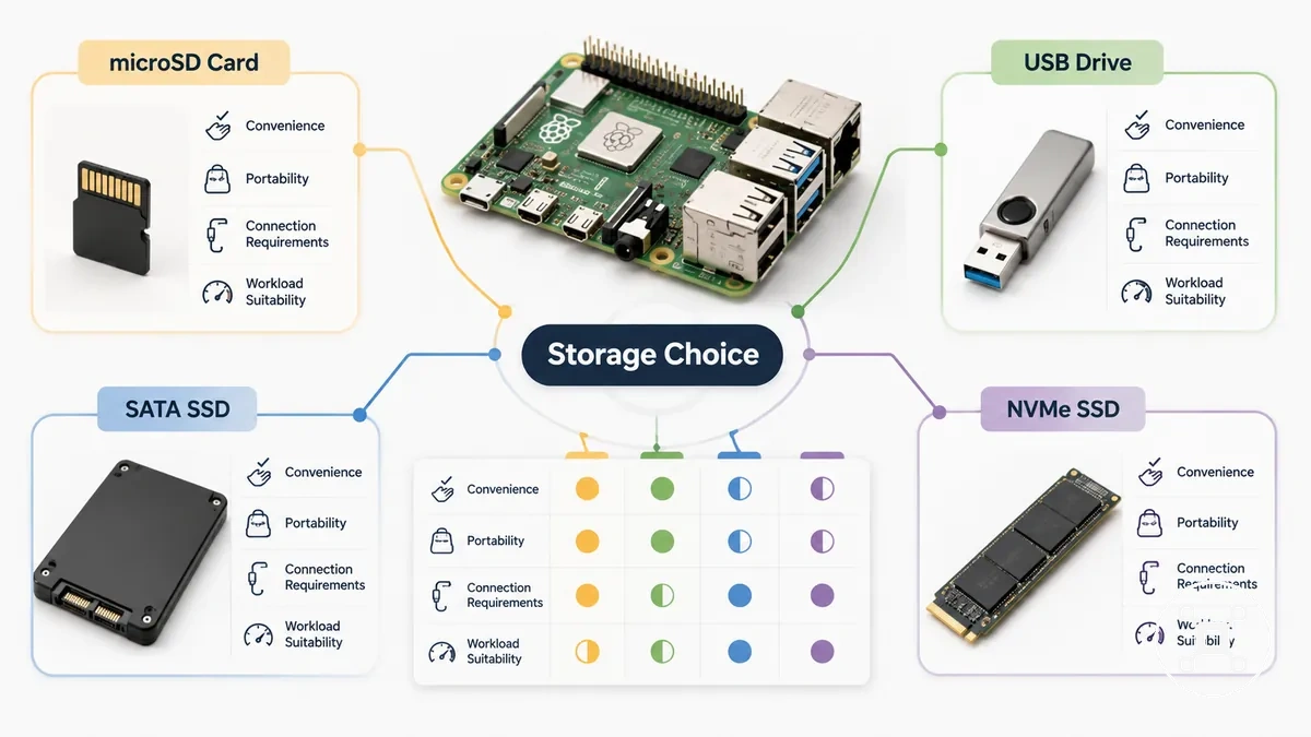 Raspberry-Pi-Speicheroptionen im Vergleich: microSD-Karten, USB-Sticks und SSDs