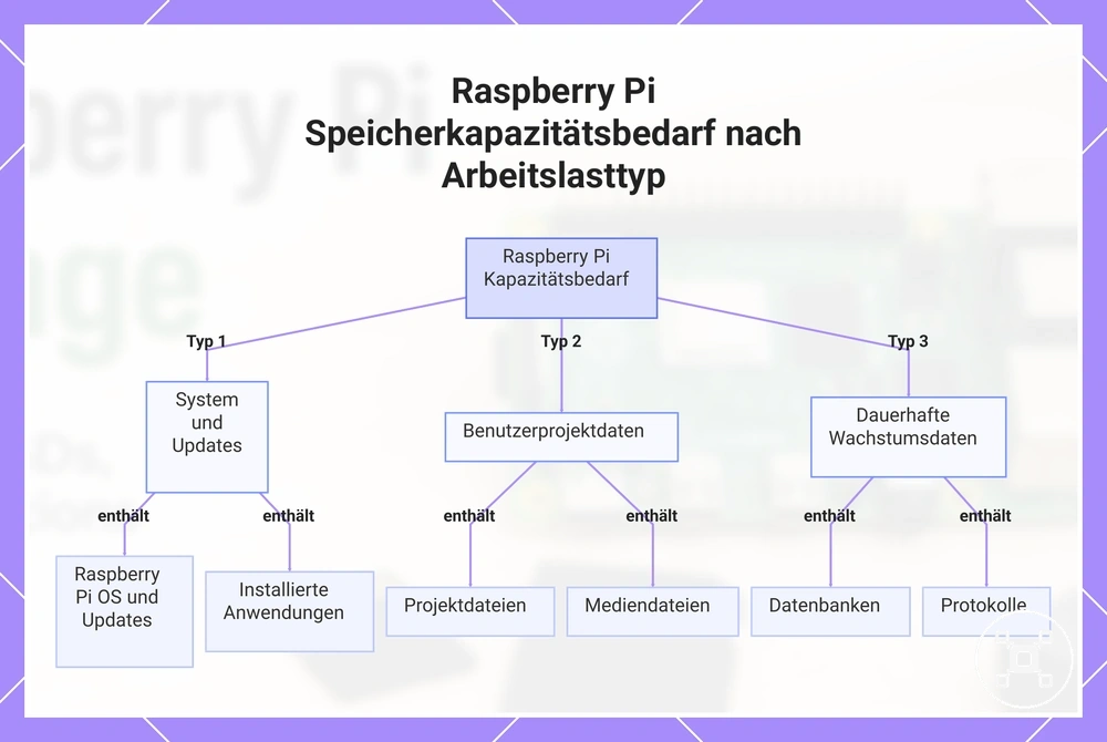 Raspberry Pi Speicherkapazitätsbedarf nach Arbeitslasttyp
