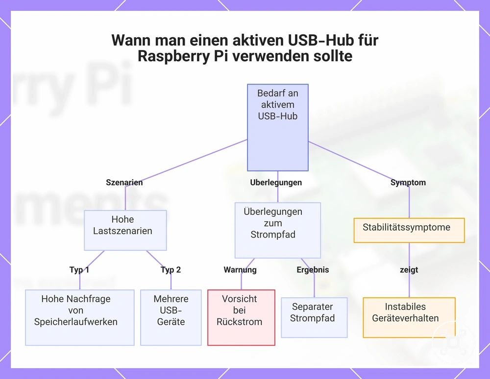 Wann man einen aktiven USB-Hub für Raspberry Pi verwenden sollte