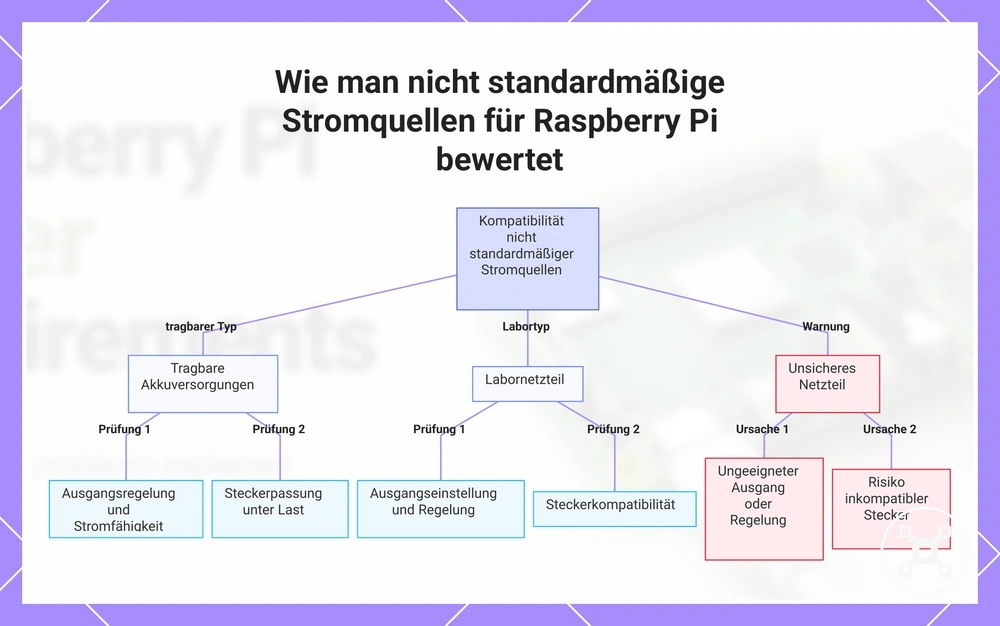 Wie man nicht standardmäßige Stromquellen für Raspberry Pi bewertet