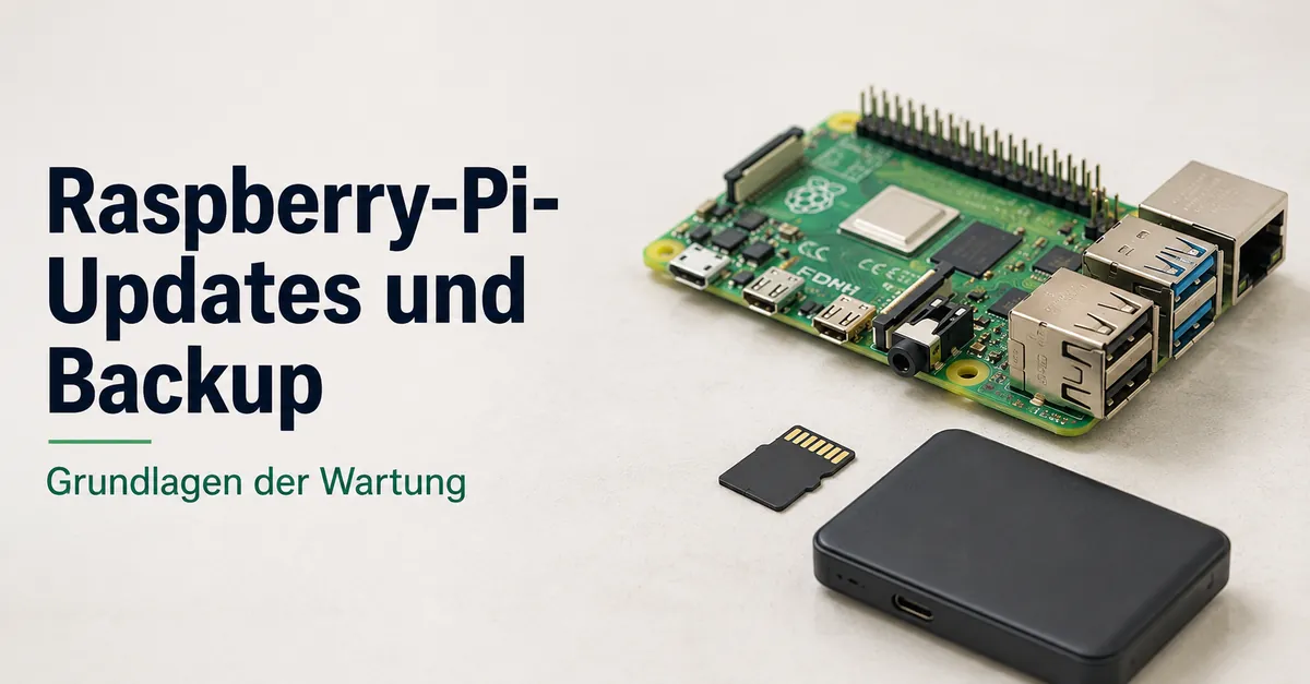 Raspberry Pi mit Speichermedien für Updates und Backup-Wartung