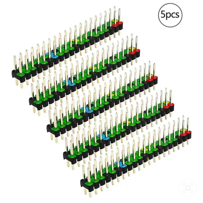 Double row stacking GPIO header for Raspberry Pi Zero