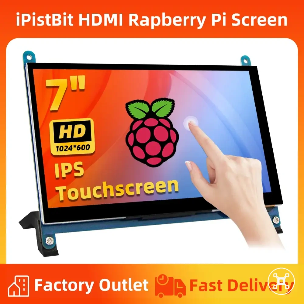 Seven inch touch display for Raspberry Pi setup