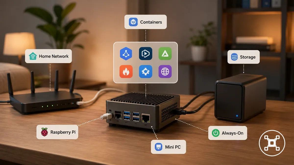 Small computer used for home server and self-hosted services on a home network