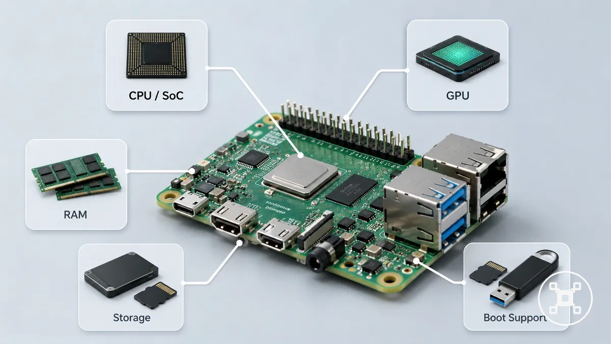 Raspberry Pi hardware specifications showing processor memory and storage attributes