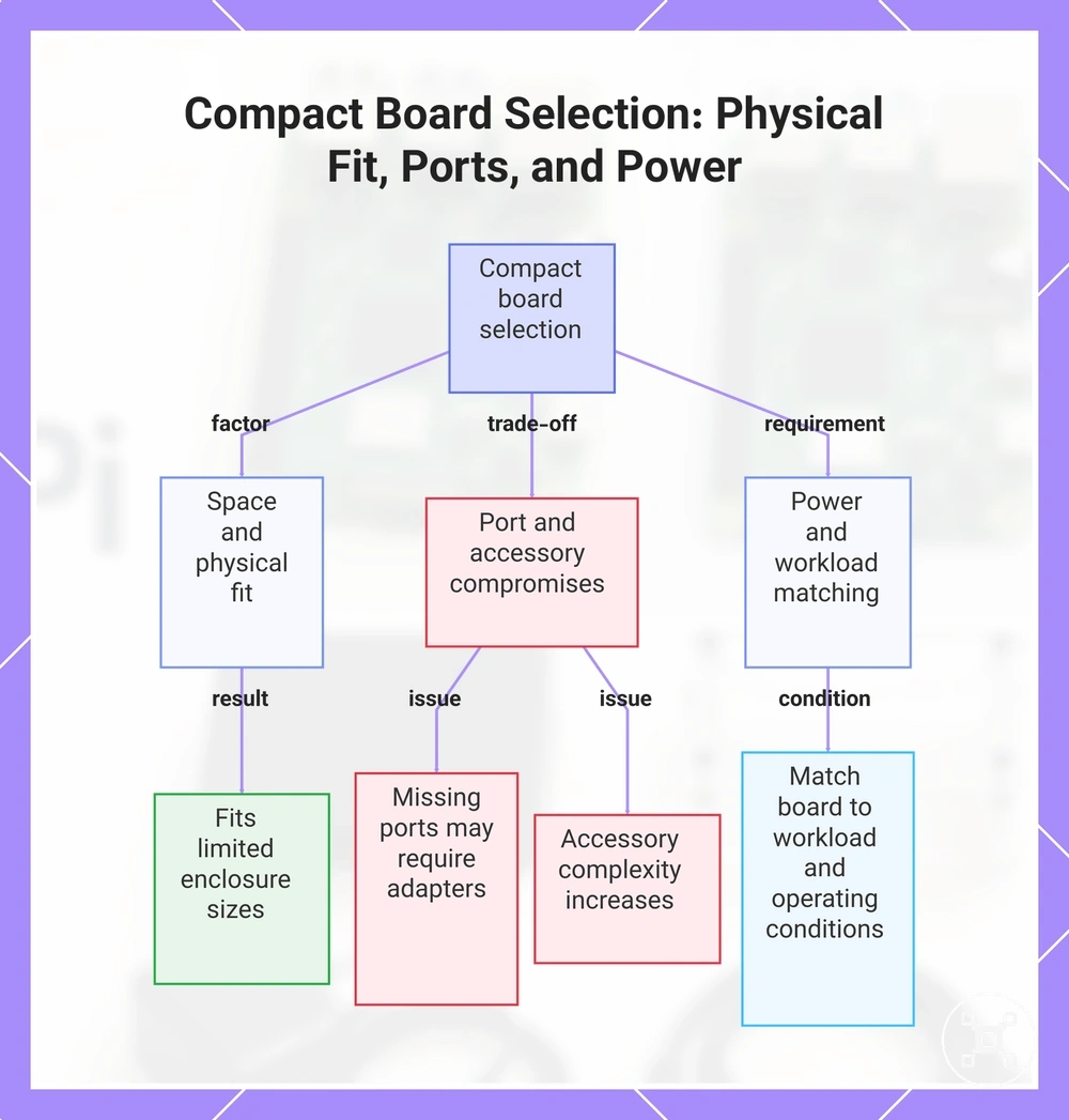 Compact Board Selection: Physical Fit, Ports, and Power