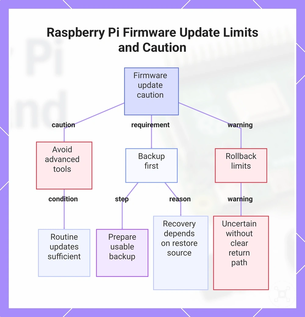Raspberry Pi Firmware Update Limits and Caution