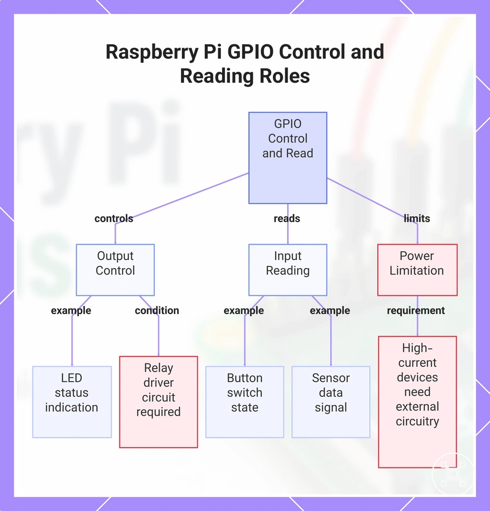 Raspberry Pi GPIO Control and Reading Roles