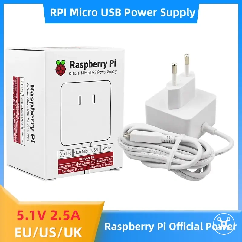 Adaptador de corriente micro USB para placas Raspberry Pi compatibles