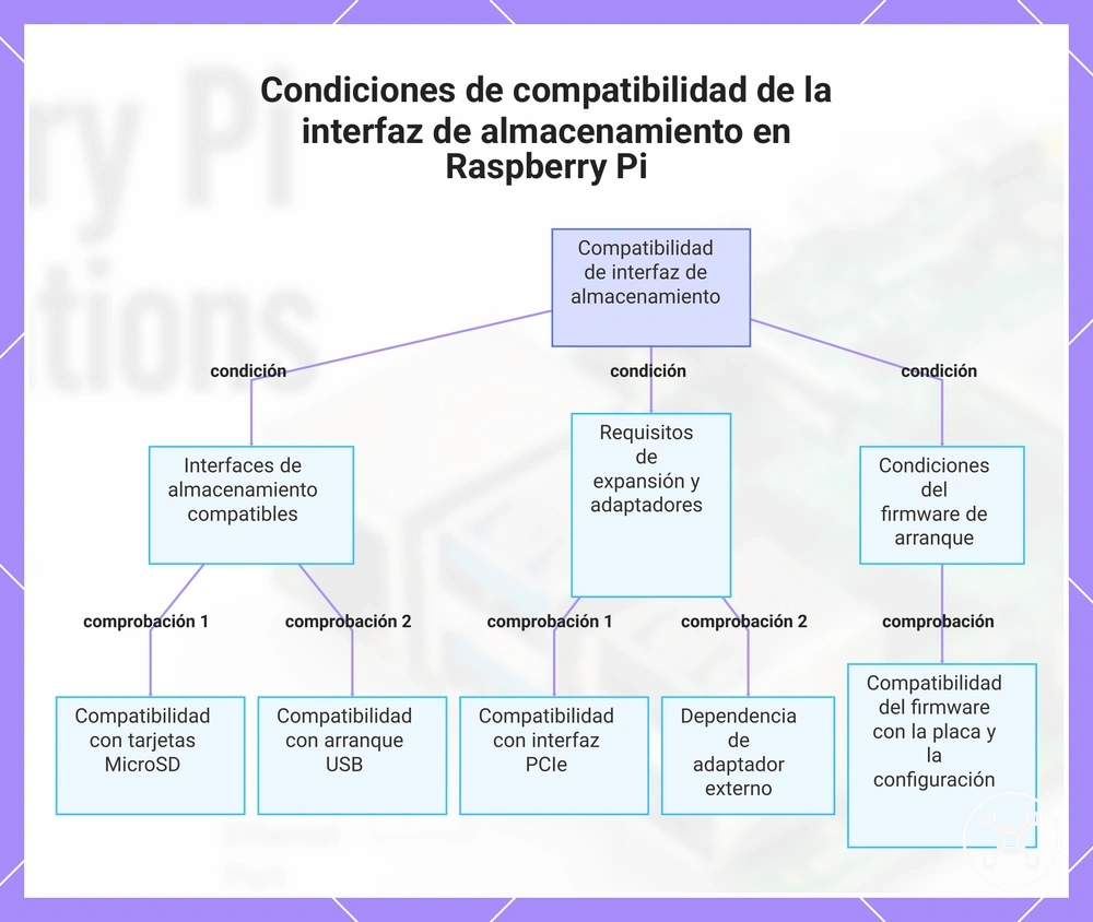 Condiciones de compatibilidad de la interfaz de almacenamiento en Raspberry Pi
