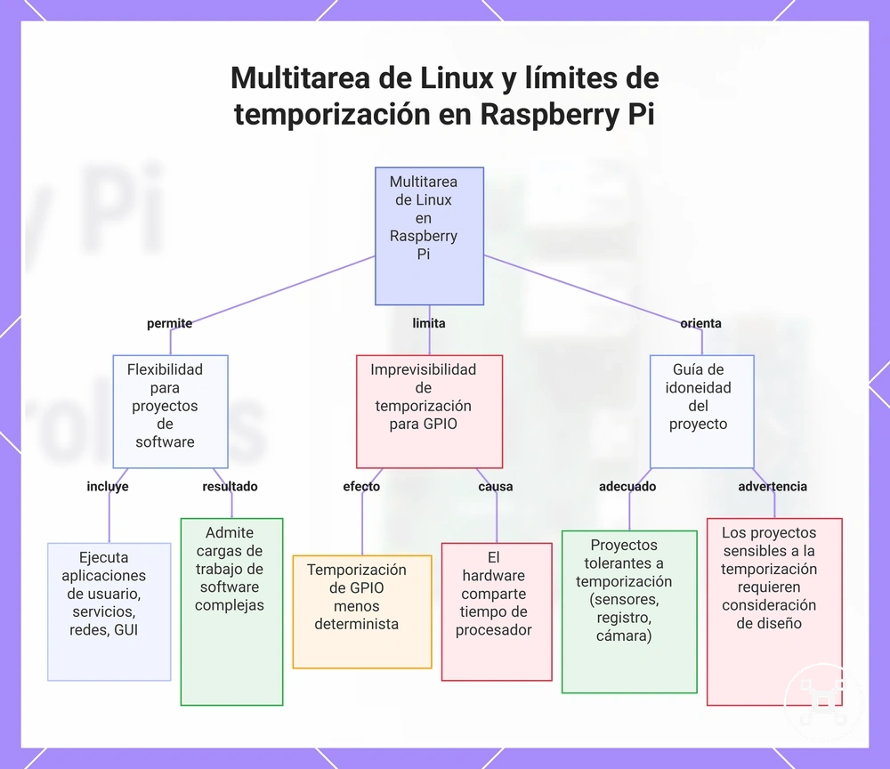 Multitarea de Linux y límites de temporización en Raspberry Pi