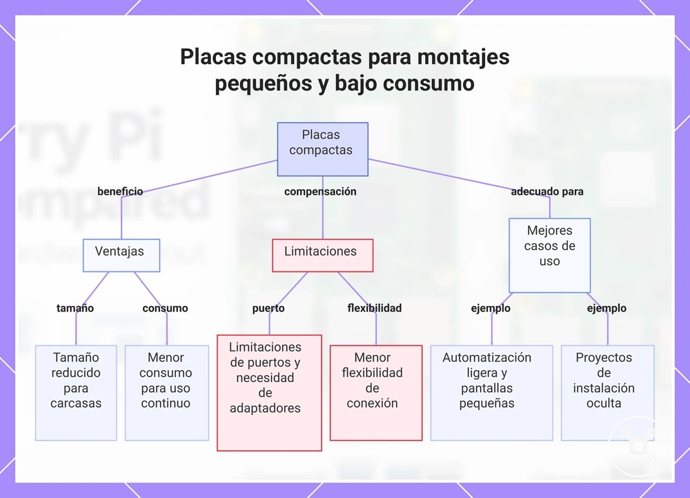 Placas compactas para montajes pequeños y bajo consumo