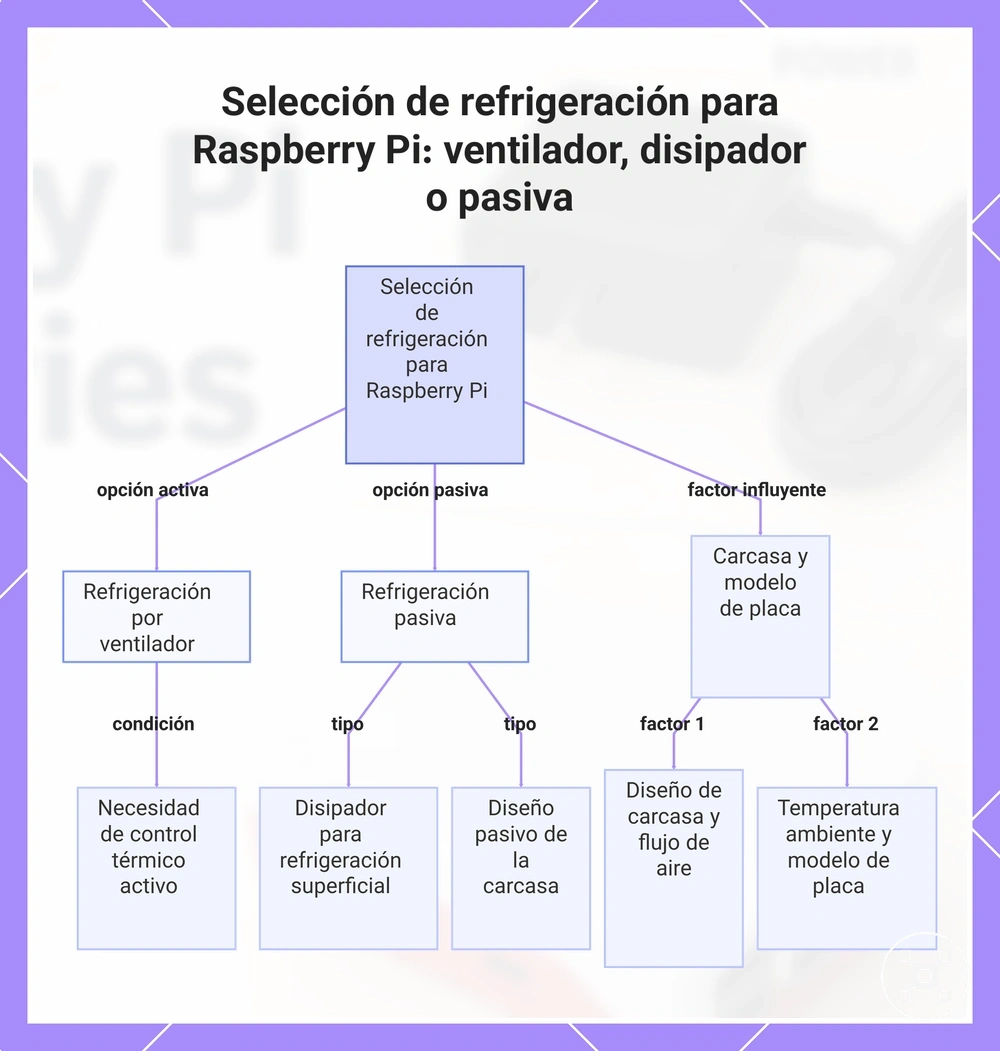 Selección de refrigeración para Raspberry Pi: ventilador, disipador o pasiva