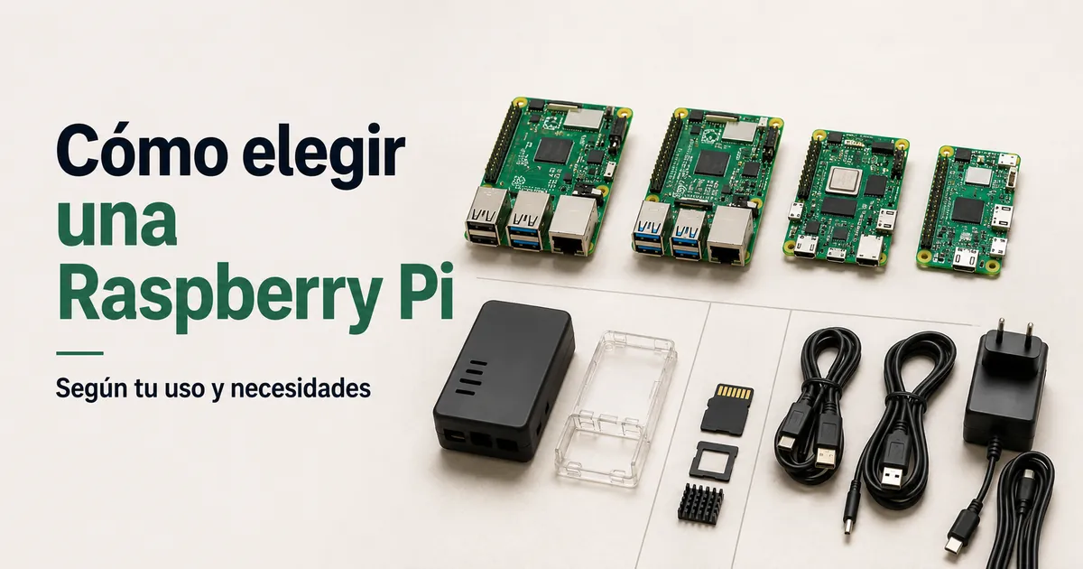 Varias placas Raspberry Pi y accesorios colocados juntos para elegir entre ellas
