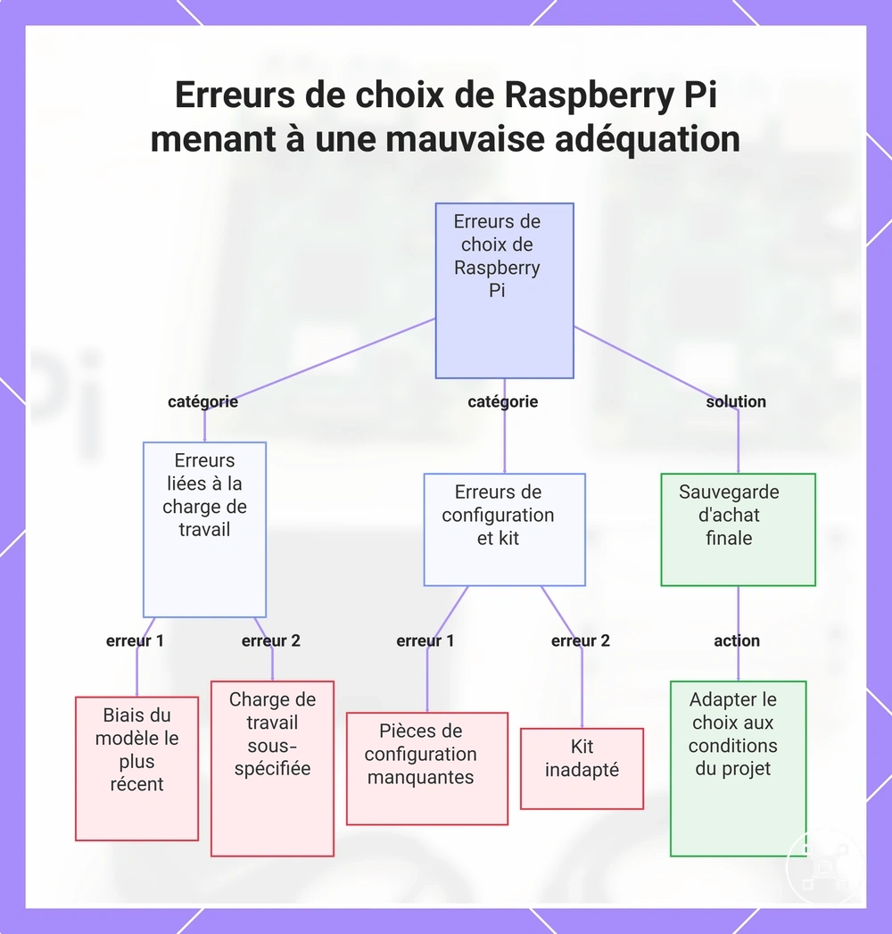 Erreurs de choix de Raspberry Pi menant à une mauvaise adéquation