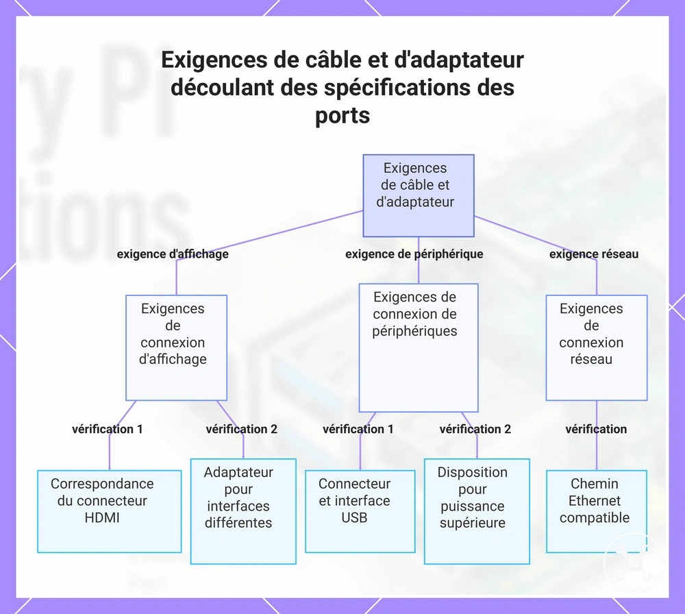 Exigences de câble et d'adaptateur découlant des spécifications des ports