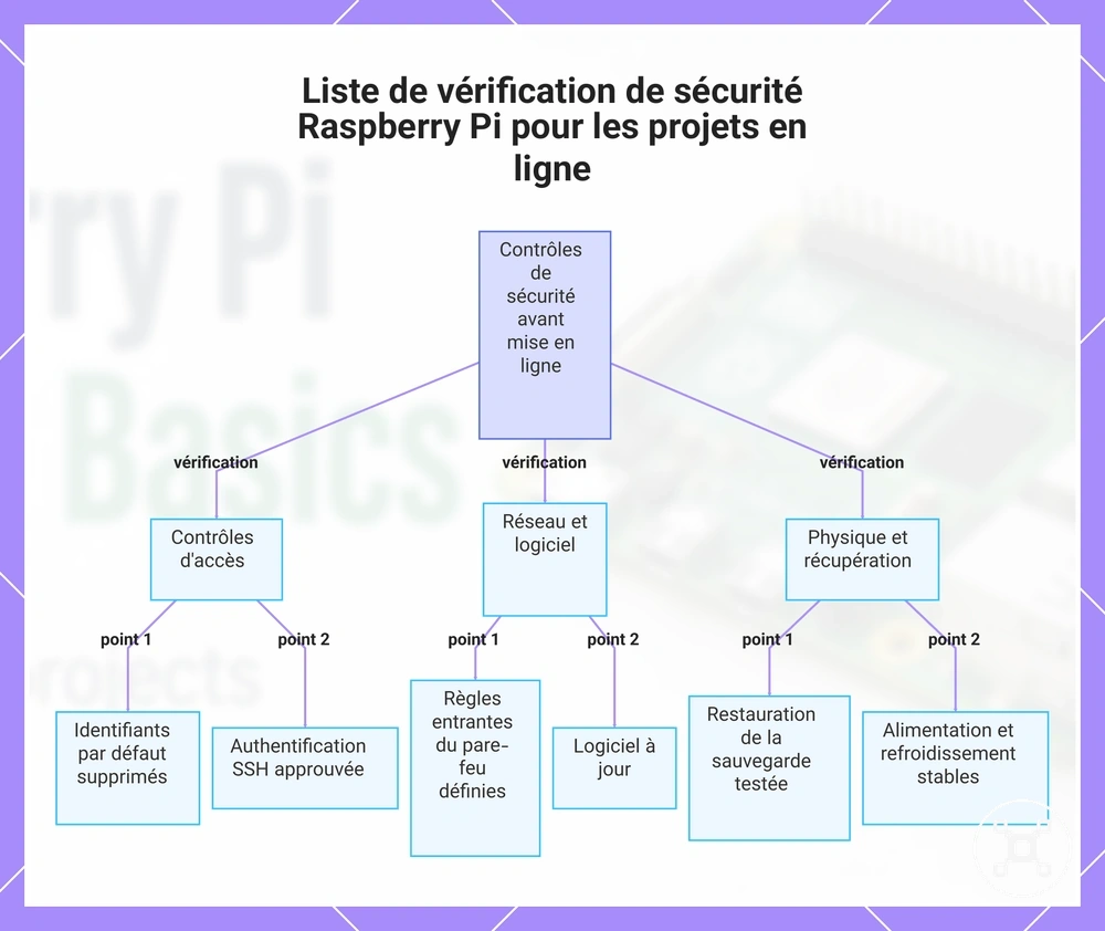 Liste de vérification de sécurité Raspberry Pi pour les projets en ligne