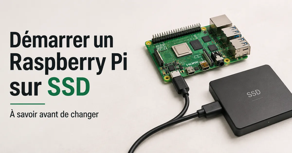 Raspberry Pi connecté à un SSD externe pour démarrer depuis le stockage