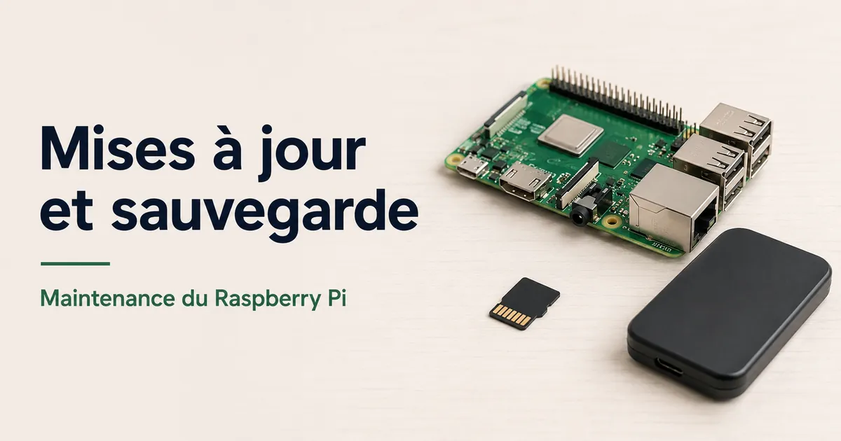 Raspberry Pi avec supports de stockage préparés pour les mises à jour et la sauvegarde