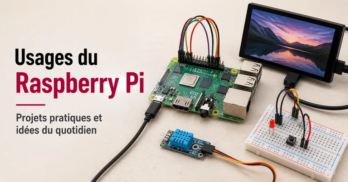 Raspberry Pi connecté à des accessoires pour des projets pratiques à la maison et l’apprentissage