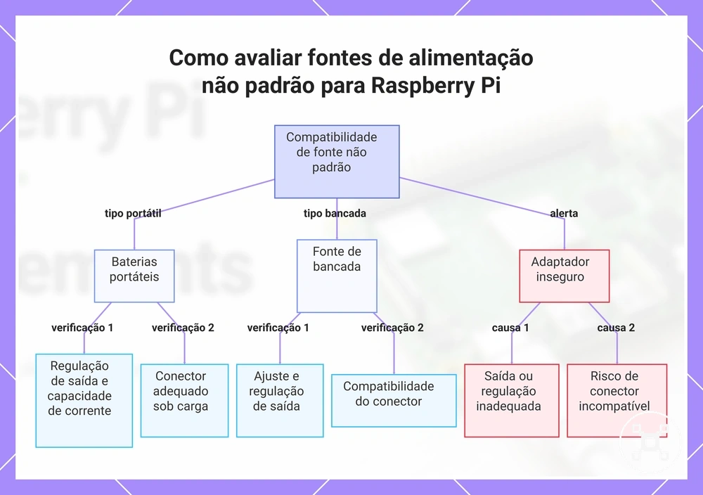 Como avaliar fontes de alimentação não padrão para Raspberry Pi