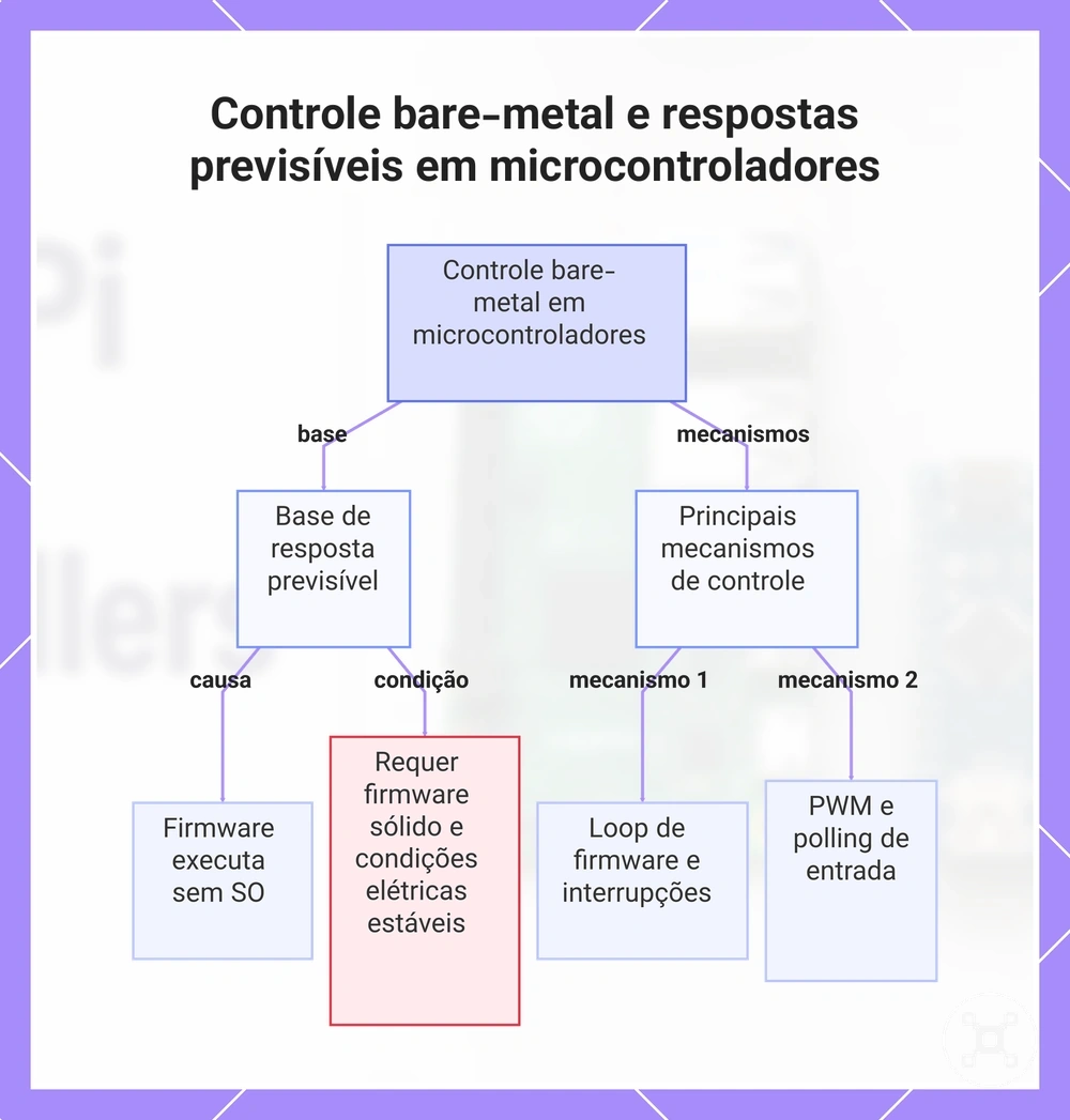 Controle bare-metal e respostas previsíveis em microcontroladores