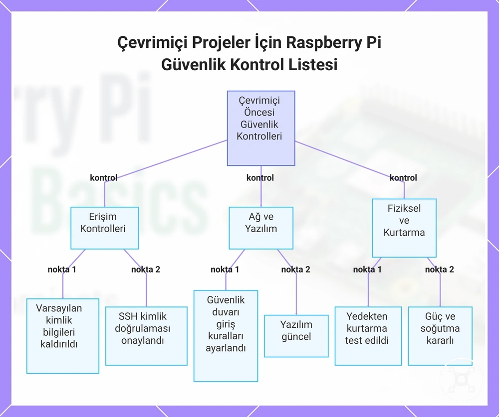 Çevrimiçi Projeler İçin Raspberry Pi Güvenlik Kontrol Listesi