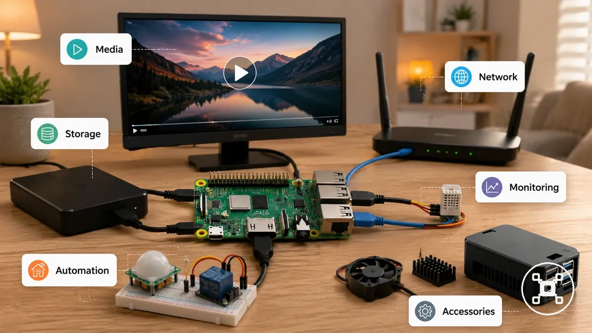 Günlük ev projesi görevleri için düzenlenmiş Raspberry Pi