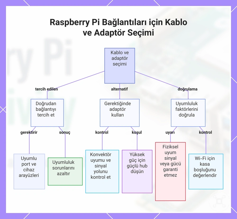 Raspberry Pi Bağlantıları için Kablo ve Adaptör Seçimi