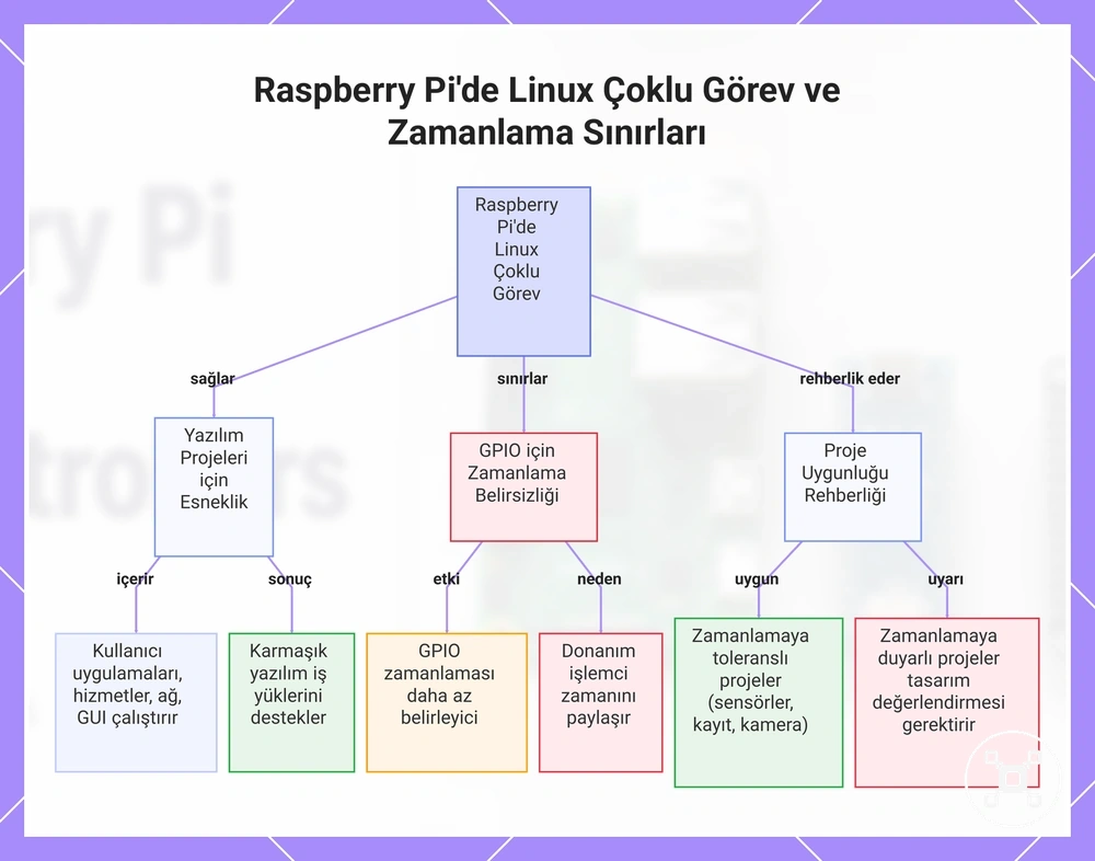 Raspberry Pi'de Linux Çoklu Görev ve Zamanlama Sınırları