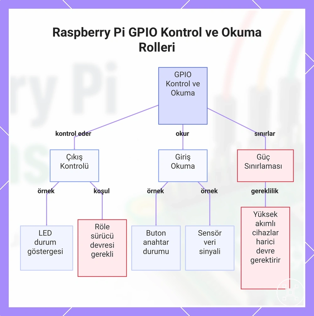 Raspberry Pi GPIO Kontrol ve Okuma Rolleri