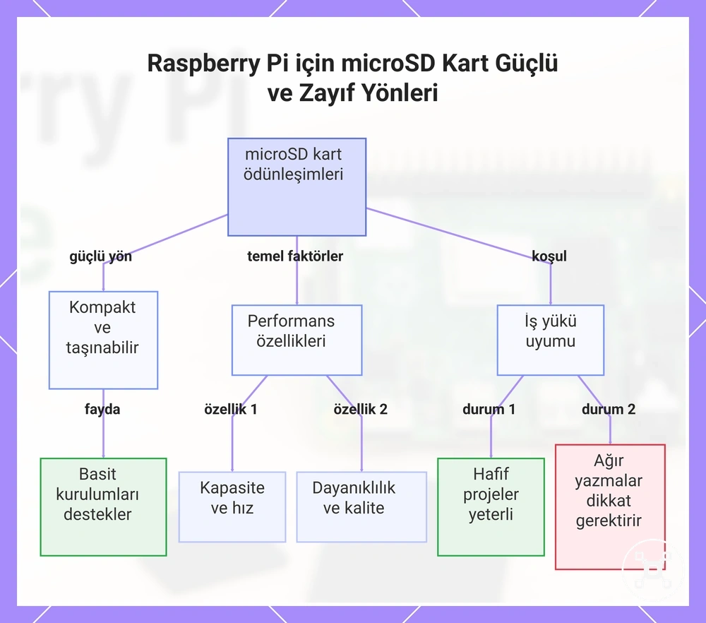 Raspberry Pi için microSD Kart Güçlü ve Zayıf Yönleri