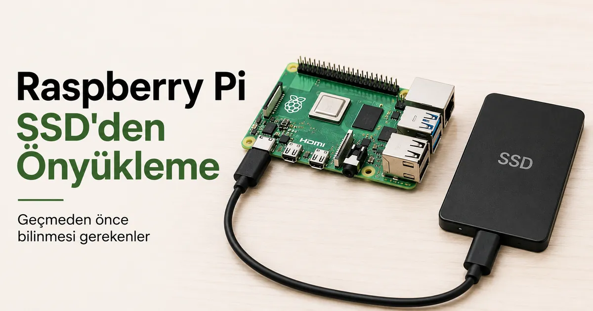 Depolamadan önyükleme için harici SSD'ye bağlı Raspberry Pi