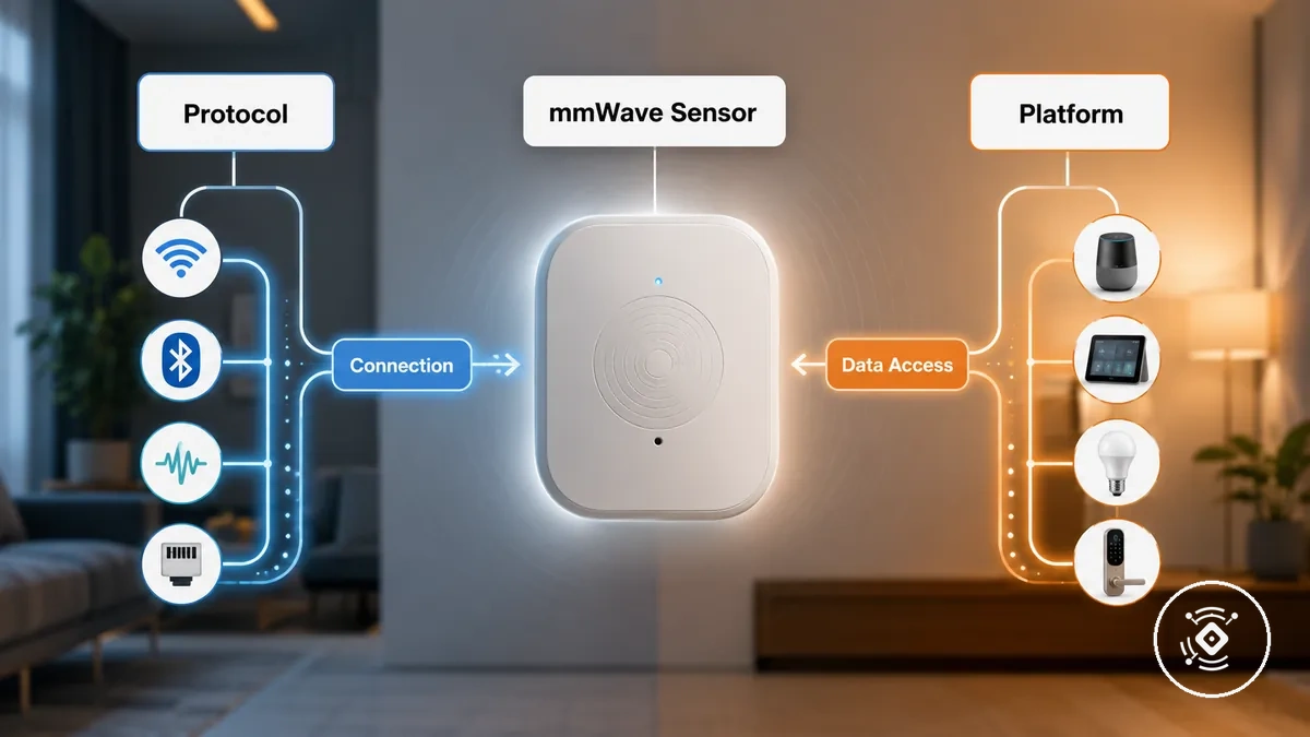 حساس وجود mmWave يوضح الفرق بين بروتوكول الاتصال ودعم منصة المنزل الذكي