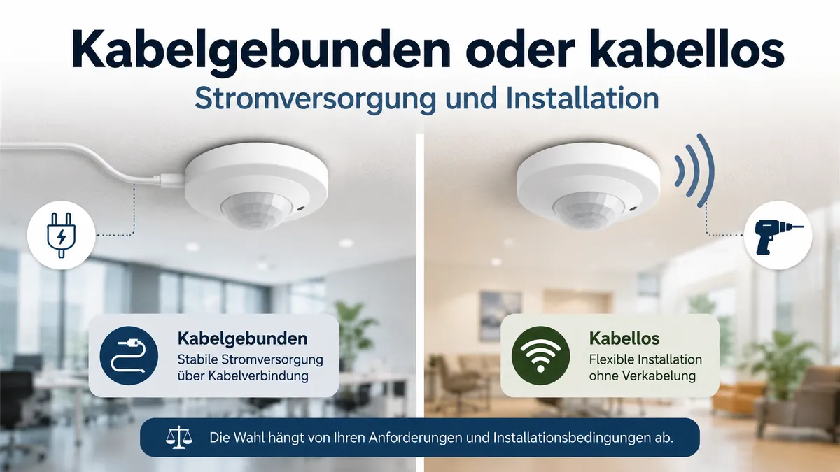 Vergleich kabelgebundener und kabelloser mmWave-Präsenzsensoren mit Hinweisen zu Stromversorgung und Installation