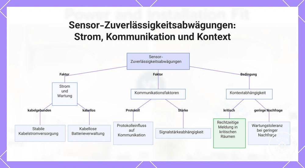 Sensor-Zuverlässigkeitsabwägungen: Strom, Kommunikation und Kontext