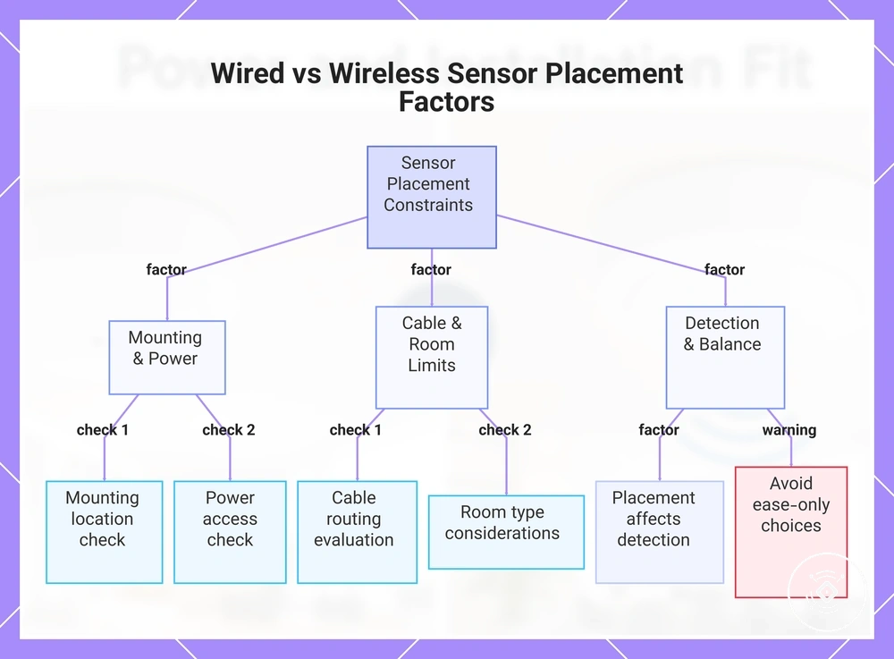 Wired vs Wireless Sensor Placement Factors