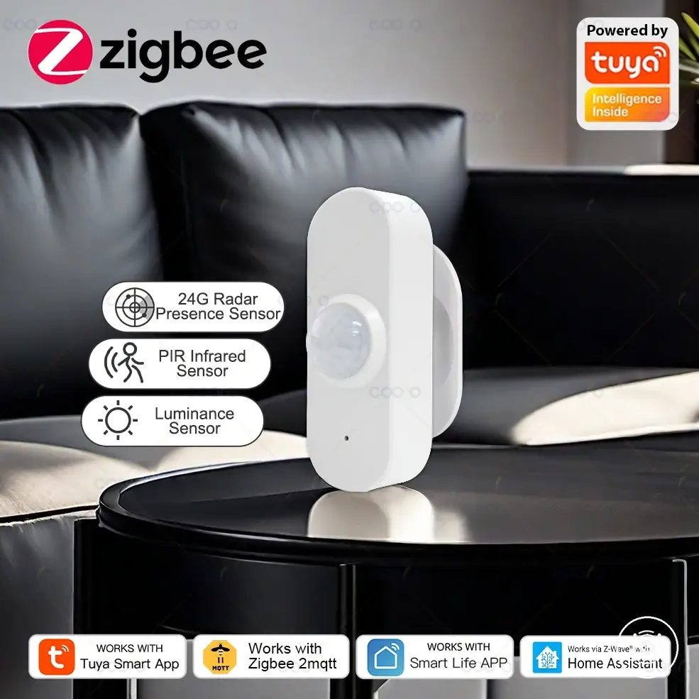 Capteur de présence humaine mmWave 24G avec PIR, lumière, température et humidité