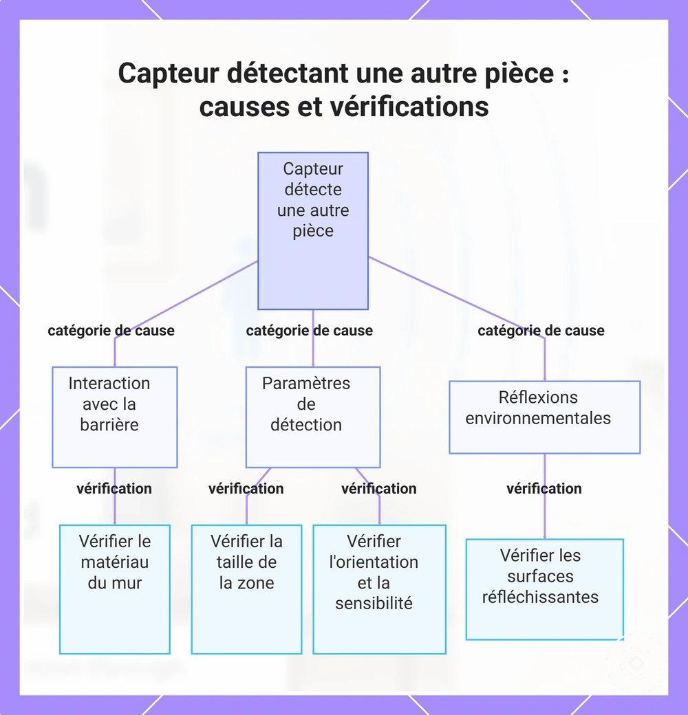 Capteur détectant une autre pièce : causes et vérifications