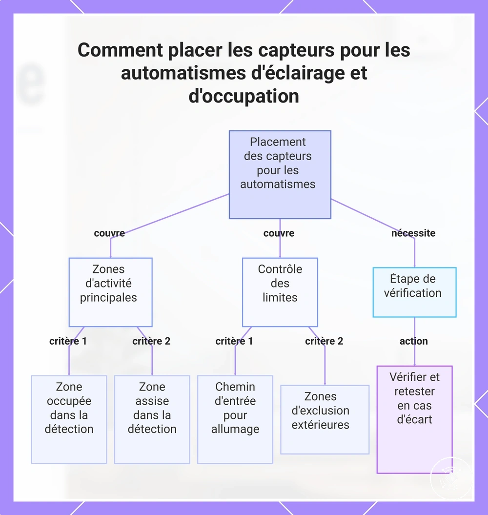 Comment placer les capteurs pour les automatismes d'éclairage et d'occupation