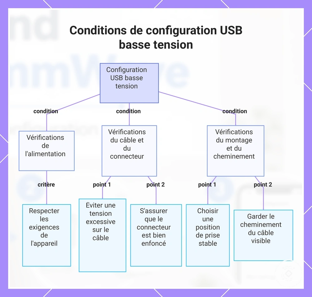 Conditions de configuration USB basse tension