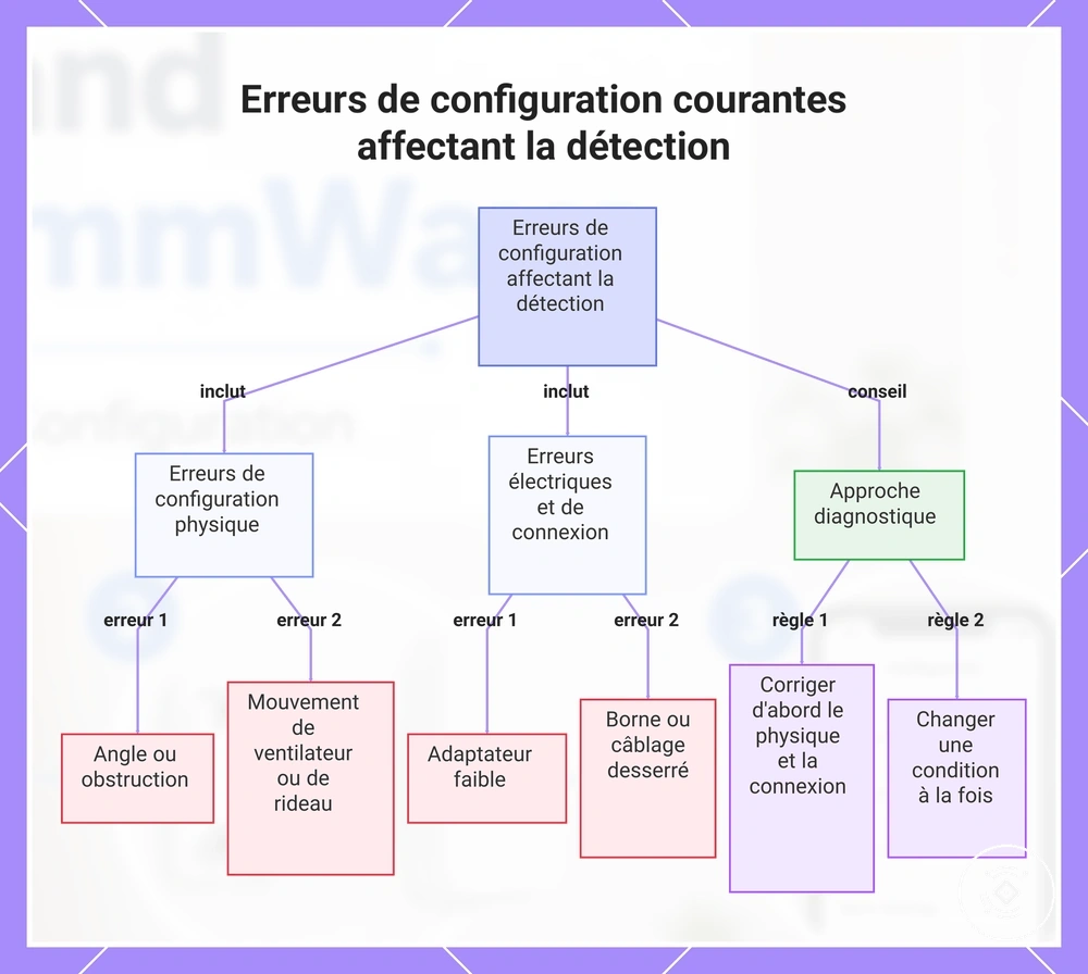 Erreurs de configuration courantes affectant la détection