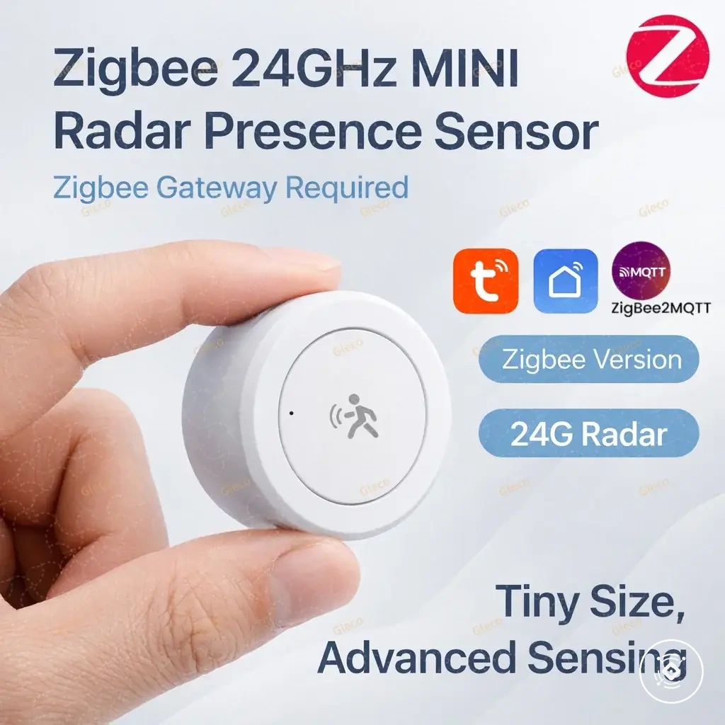 Akıllı ev otomasyonu için 24G Zigbee mmWave insan varlık ve doluluk sensörü