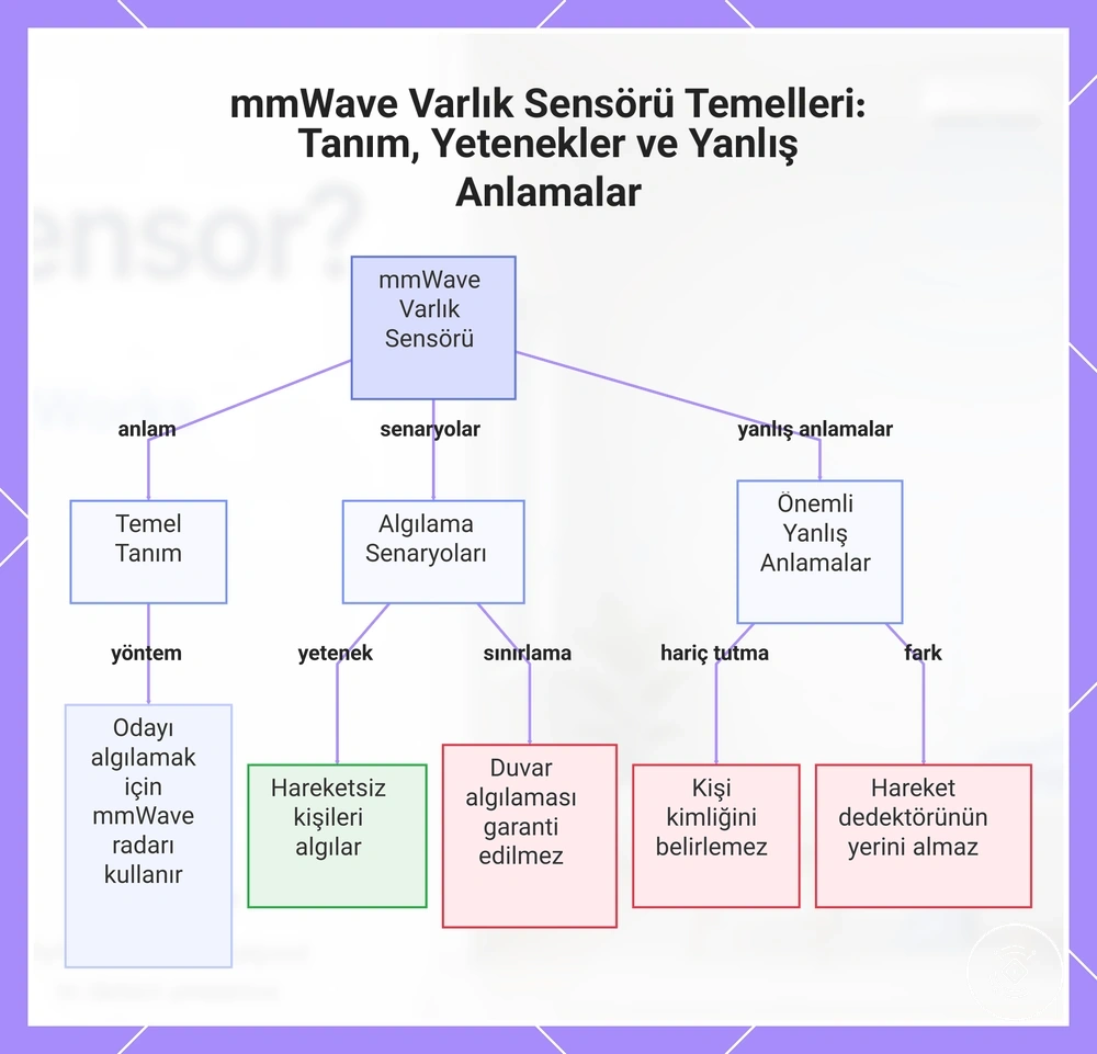 mmWave Varlık Sensörü Temelleri: Tanım, Yetenekler ve Yanlış Anlamalar