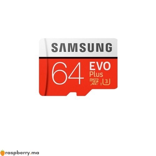 Carte SD 64Go Samsung Class 10 - Raspberry Pi Maroc